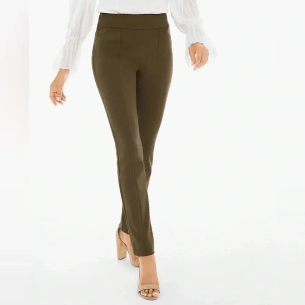 Chicos So Slimming Reese Slim Leg Basic Pant Deep Meadow Green 0.5 Regular